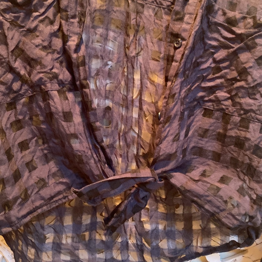 Rails Button Up Crop Top - image 3